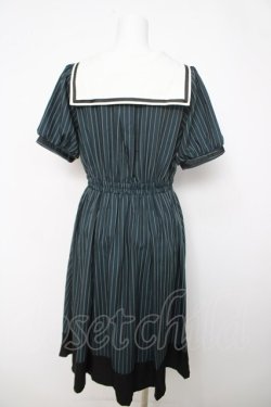 画像2: axes femme / タイ付き×セーラー襟ワンピース F グリーン Y-26-04-01-133-AX-OP-SZ-ZY