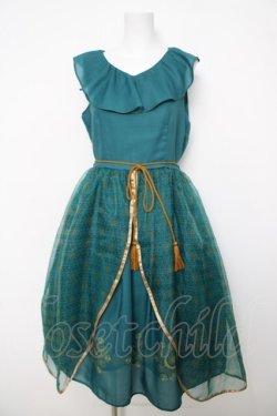 画像1: axes femme / ジャスミン/ワンピース F グリーン Y-26-04-01-135-AX-OP-SZ-ZY