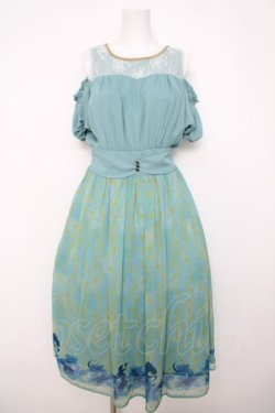 画像1: axes femme POETIQUE / ディズニーアラジン/ワンピース M グリーン Y-26-04-01-136-AX-OP-SZ-ZY