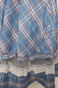 画像3: axes femme / センタージップチェックジャンスカ F ブルー Y-26-04-01-137-AX-OP-SZ-ZY