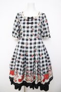 axes femme kawaii / ベリーズピクニックワンピース  黒 Y-26-04-01-139-AX-OP-SZ-ZY