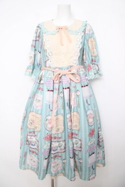 画像1: axes femme kawaii / ティティ×ベアファミリーワンピース  ミント Y-26-04-01-140-AX-OP-SZ-ZY