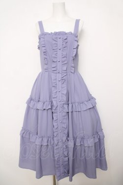 画像1: axes femme kawaii / ロマンティックフリルジャンパースカート  ラベンダー Y-26-04-01-142-AX-OP-SZ-ZY