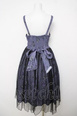 画像2: axes femme kawaii / クラシックブーケ柄ジャンスカ  パープル Y-26-04-01-144-AX-OP-SZ-ZY