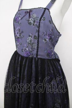 画像3: axes femme kawaii / クラシックブーケ柄ジャンスカ  パープル Y-26-04-01-144-AX-OP-SZ-ZY