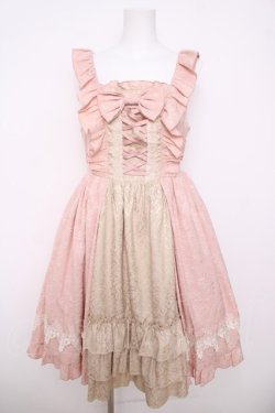 画像1: axes femme kawaii / ロココジャンパースカート  ピンク Y-26-04-01-147-AX-OP-SZ-ZY