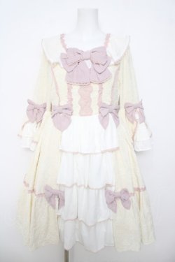 画像1: axes femme kawaii / メアリー姫袖ドレス  生成り Y-26-04-01-150-AX-OP-SZ-ZY