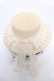 画像1: axes femme / レースフリルリボンカンカン帽  生成り Y-26-04-01-026-AX-AC-SZ-ZY (1)