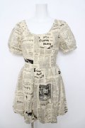 pays des fees  / NEWSPAPERバルーンワンピース  キナリ Y-26-04-01-154-PU-OP-SZ-ZY