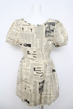 画像2: pays des fees  / NEWSPAPERバルーンワンピース  キナリ Y-26-04-01-154-PU-OP-SZ-ZY
