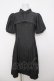 画像1: Fi.n.t / パフスリーブデニムレイヤードワンピース F 黒 Y-26-04-01-155-CA-OP-SZ-ZY (1)