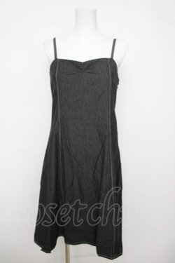 画像3: Fi.n.t / パフスリーブデニムレイヤードワンピース F 黒 Y-26-04-01-155-CA-OP-SZ-ZY