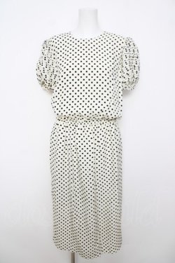 画像1: INGEBORG / 袖タックデザインドットワンピース F オフ Y-26-04-01-157-LO-OP-SZ-ZY