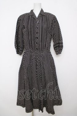 画像1: INGEBORG / ドット柄ワンピース F 黒 Y-26-04-01-158-LO-OP-SZ-ZY