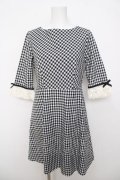 an another angelus / ギンガム柄ワンピース F 黒 Y-26-04-01-164-CA-OP-SZ-ZY