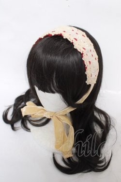 画像1: romantic marionette / 薔薇レースヘッドドレス  ワイン Y-26-04-01-027-LO-AC-SZ-ZY