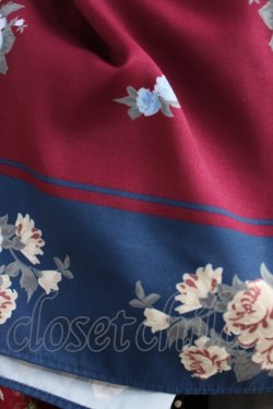 画像3: an another angelus / スカーフリメイク風ワンピース F ネイビー×ワイン Y-26-04-01-165-CA-OP-SZ-ZY