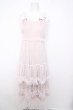 画像1: evelyn / フリルチュールキャミワンピース F ピンク Y-26-04-01-170-LO-OP-SZ-ZY