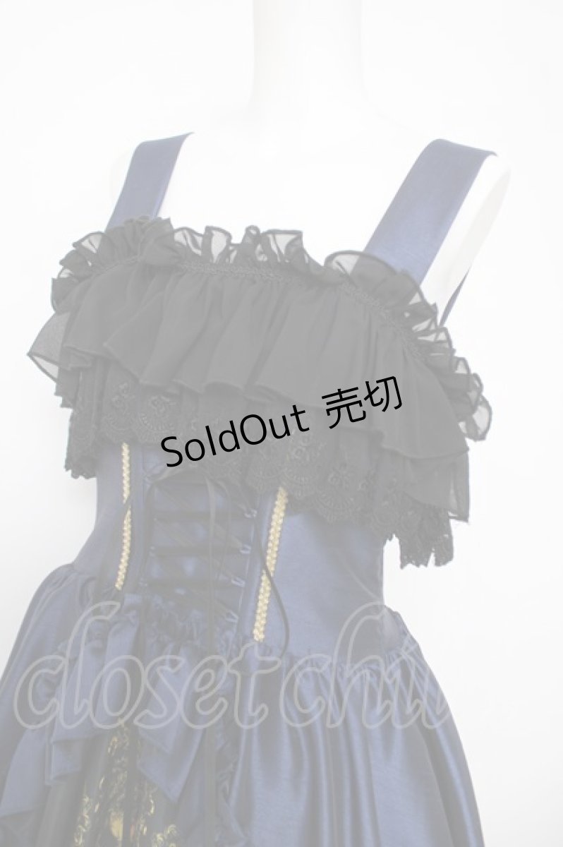 画像3: ATELIER PIERROT / Secret Chamber Corset 　ジャンパースカート  ネイビー Y-26-04-01-174-EL-OP-SZ-ZY (3)