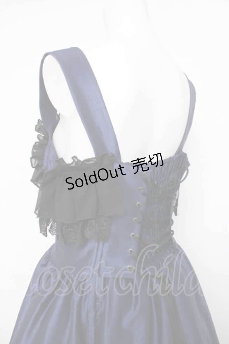 画像5: ATELIER PIERROT / Secret Chamber Corset 　ジャンパースカート  ネイビー Y-26-04-01-174-EL-OP-SZ-ZY (5)