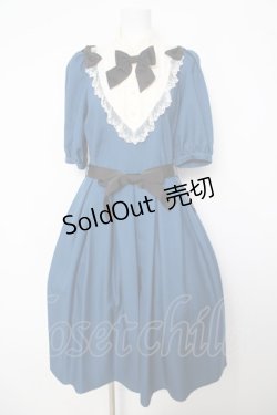 画像1: Innocent World / スタンドカラートリプルリボンワンピース  ブルー Y-26-04-01-175-IW-OP-AS-ZY
