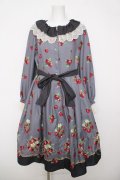 Melody BasKet / Royal Berry フロントボタンワンピース M グレー Y-26-04-01-181-LO-OP-SZ-ZY