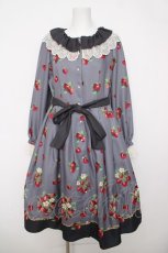 画像1: Melody BasKet / Royal Berry フロントボタンワンピース M グレー Y-26-04-01-181-LO-OP-SZ-ZY (1)