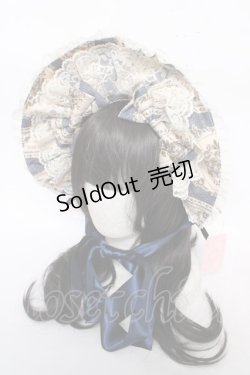 画像1: metamorphose / アンティークブーケボンネット  ブルー Y-26-04-01-029-ME-AC-AS-ZY