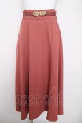 an another angelus / ローズ金具ベルト付きフレアースカート F コーラルレッド Y-26-04-01-189-CA-SK-SZ-ZY