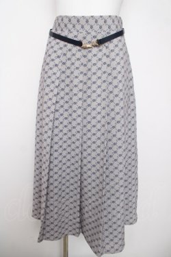 画像1: an another angelus / ビットベルト付きANモノグラム柄スカート F グレー Y-26-04-01-190-CA-SK-SZ-ZY