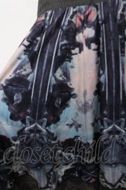 画像3: OZZ ANGELO / 絵画プリントスカート  チャコール Y-26-04-01-191-OO-SK-SZ-ZY