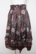 axes femme / 20th/ローズ柄スカート F ワイン Y-26-04-01-192-AX-SK-SZ-ZY