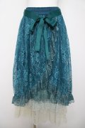 axes femme / ラッフルフリルレーススカート F グリーン Y-26-04-01-193-AX-SK-SZ-ZY