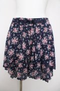 axes femme / 小花柄フレアキュロット M 紺 Y-26-04-01-196-AX-PA-SZ-ZY