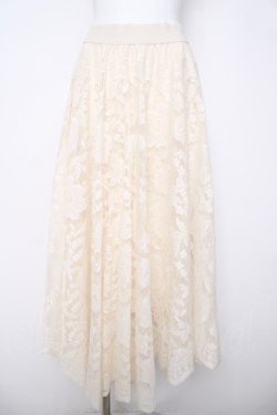 画像1: axes femme / レースサーキュラースカート M 生成り Y-26-04-01-198-AX-SK-SZ-ZY