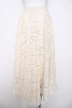 画像2: axes femme / レースサーキュラースカート M 生成り Y-26-04-01-198-AX-SK-SZ-ZY