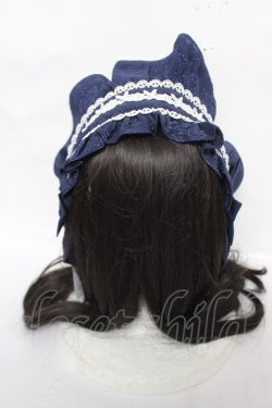 画像3: axes femme kawaii / メアリーハーフボンネット  ネイビー Y-26-04-01-030-AX-AC-SZ-ZY