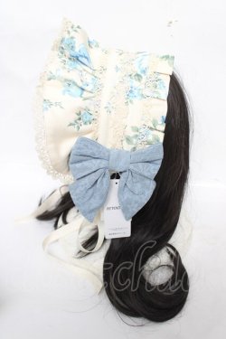 画像2: axes femme kawaii / アンティークローズ柄ハーフボンネット  生成り Y-26-04-01-031-AX-AC-SZ-ZY