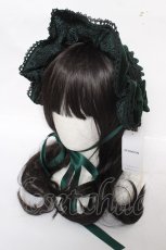 画像1: axes femme kawaii / ベルベットドールハーフボンネット  グリーン Y-26-04-01-032-AX-AC-SZ-ZY (1)