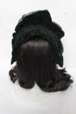 画像3: axes femme kawaii / ベルベットドールハーフボンネット  グリーン Y-26-04-01-032-AX-AC-SZ-ZY (3)