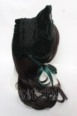 画像4: axes femme kawaii / ベルベットドールハーフボンネット  グリーン Y-26-04-01-032-AX-AC-SZ-ZY