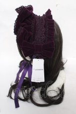 画像2: axes femme kawaii / ベルベットドールハーフボンネット  パープル Y-26-04-01-033-AX-AC-SZ-ZY (2)