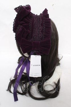 画像2: axes femme kawaii / ベルベットドールハーフボンネット  パープル Y-26-04-01-033-AX-AC-SZ-ZY