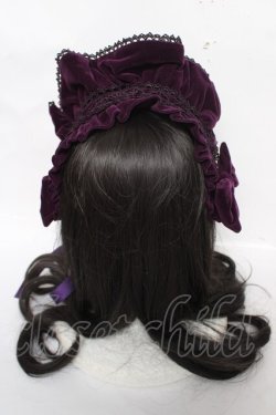 画像3: axes femme kawaii / ベルベットドールハーフボンネット  パープル Y-26-04-01-033-AX-AC-SZ-ZY
