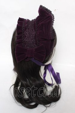 画像4: axes femme kawaii / ベルベットドールハーフボンネット  パープル Y-26-04-01-033-AX-AC-SZ-ZY
