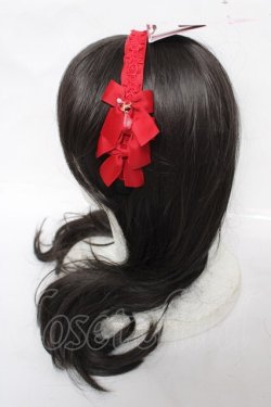 画像2: m petit by misako / AM*CGカチューシャ  中赤 Y-26-04-01-036-LO-AC-SZ-ZY