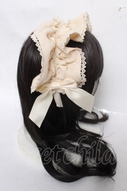 画像3: axes femme kawaii / ドットチュールフリルカチューシャ  生成り Y-26-04-01-041-AX-AC-SZ-ZY