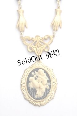 画像1: fuwari / 天使カメオのネックレス  ブラック Y-26-04-03-001-GO-AC-SZ-ZY