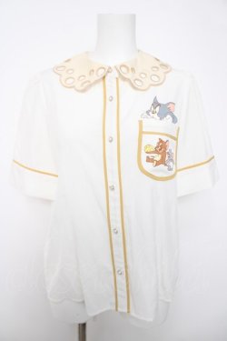 画像1: axes femme POETIQUE / トムとジェリーブラウス  生成り Y-26-04-03-050-AX-BL-SZ-ZY