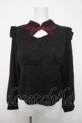 axes femme POETIQUE / チャイナバタフライ刺繍ブラウス  黒 Y-26-04-03-056-AX-BL-SZ-ZY